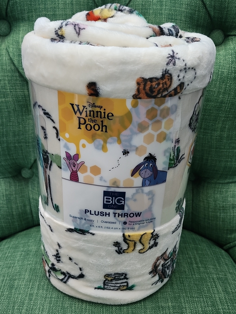 Disney Winnie The Pooh Oversized Plush Throw Blanket
